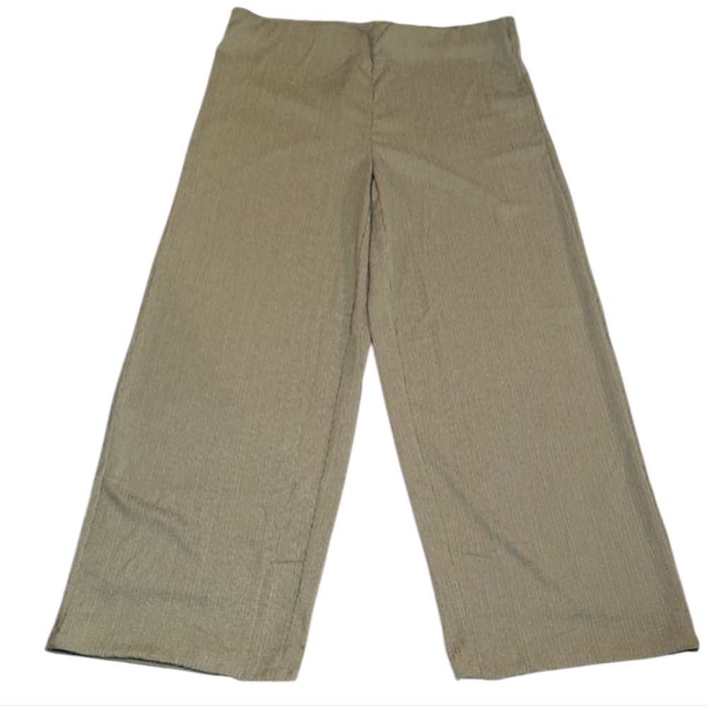New Womens Esmara Wide Leg Light Green Pants Sz Large 12-14 Full Cut